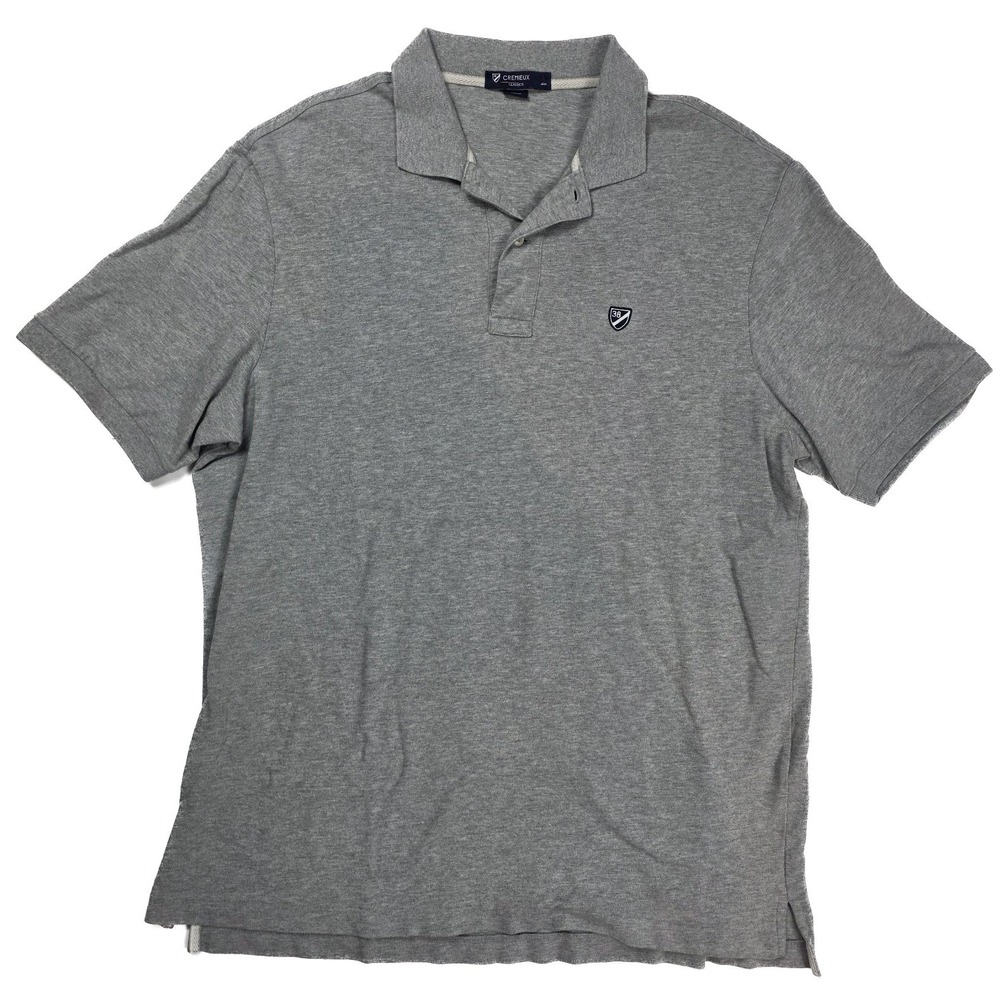 Daniel Cremieux Classics Gray‎ 1/4 Button Short Sleeve Polo Men's Size Large